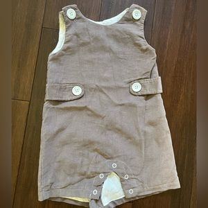 The Oaks brown corduroy romper 6 months